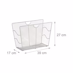 Relaxdays 4052025952860 porte-magazines Acier Argent