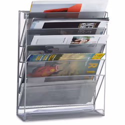 Ce porte-revues mural est idéal pour stocker vos revues, magazines et brochures de manière peu encombrante. Le support dispos ...