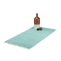 Relaxdays - Tapis à franges tissé coton salon couloir tapis passage 70 x 140 cm, diverses couleurs