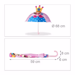 Relaxdays 10022286_765 parapluie pour enfants Multicolore