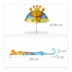 Relaxdays 4052025953997 parapluie pour enfants Multicolore