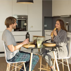 Relaxdays 4052025955182 planche à découper pour cuisine Rond Bambou