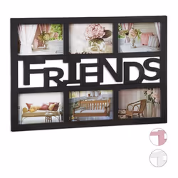 Relaxdays 10021992_46, Multi cadre, Carton, Plastique, Noir, 480 mm, 15 mm, 330 mm
