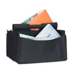 Relaxdays 10021974_46 Panier de rangement Rectangulaire Feutrine Noir