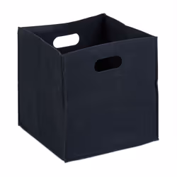 Relaxdays 4052025956110, Panier de rangement, Noir, Carré, Feutrine, Monochromatique, Intérieure