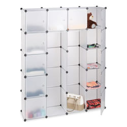 Relaxdays 4052025956165 placard et armoire de chambre à coucher 12 étagères 12 portes(s)