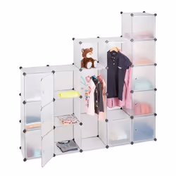 Relaxdays 4052025956165 placard et armoire de chambre à coucher 12 étagères 12 portes(s)