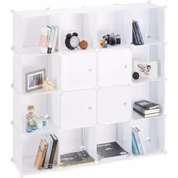 Ce système d’étagère vous propose deux fonctions pratiques en un. Répartissez vos CD, livres ou vos vêtements dans les 16 cas ...
