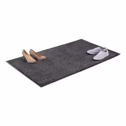 Relaxdays 4052025958107, Paillasson décoratif, Intérieure, Rectangulaire, Noir, Gris, Monochromatique, Polyester