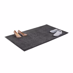 Relaxdays 10021902, Paillasson supérieur, Extérieure, Rectangulaire, Noir, Gris, Monochromatique, Polyester