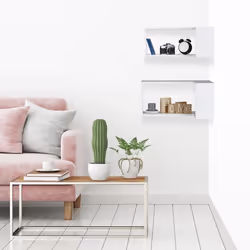 Relaxdays 10021878_49 Etagère modulable Mural Fibre de bois Blanc