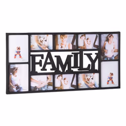 Relaxdays 4052025959708, Multi cadre, Plastique, Noir, Rectangulaire, 720 mm, 20 mm