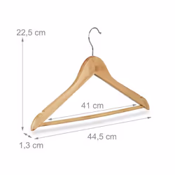 Relaxdays 4052025959739 cintre Argent, Bois