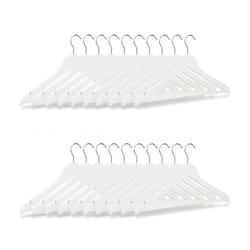 Relaxdays 4052025960377 cintre Argent, Blanc