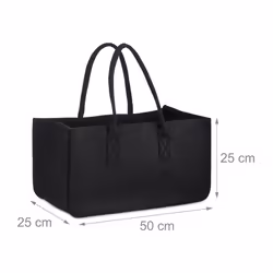 Relaxdays 10021755_46 Panier de rangement Rectangulaire Feutrine Noir