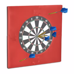 Relaxdays 4052025962159, Cible de fléchettes, Rouge, mousse, 710 mm, 710 mm, 3 cm