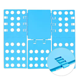 Relaxdays - Planche à plier le linge 68 x 57 cm plieuse à vêtements plieur chemise flip flop, bleu
