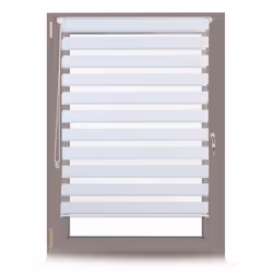 Relaxdays 4052025963026, Manuel, Slatted, Store à rouleau jour et nuit, Blanc, Monochromatique, Aluminium, Polyester