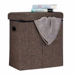 Relaxdays 4052025963699, Pouffe/ottomane, Rectangle, Marron, Polyester, 300 kg, 460 mm