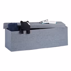 Relaxdays 4052025963903, Pouffe/ottomane, Rectangle, Anthracite, Polyester, mousse, 300 kg