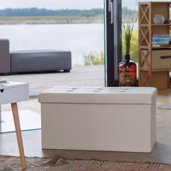 Relaxdays 10019044_550 Pouffe/ottomane Rectangle