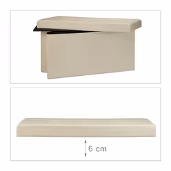 Relaxdays 10019044_550 Pouffe/ottomane Rectangle
