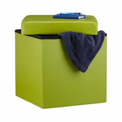 Relaxdays 4052025964030, Pouffe/ottomane, Carré, Vert, Plastique, Vert, mousse