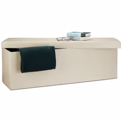 Ce pouf d'une capacité de rangement de 140 litres vous offre de nombreuses possibilités de stockage. Remplissez ce tabouret d ...