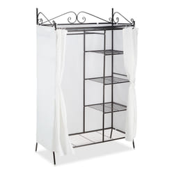 Relaxdays Country 5 étagères Noir Armoire