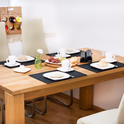 Relaxdays 4052025965297 set de table Rectangle Noir 6 pièce(s)