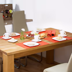 Relaxdays 10020505_47 set de table Rectangle Rouge 6 pièce(s)