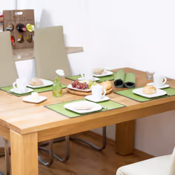 Relaxdays 4052025965310 set de table Rectangle Vert 6 pièce(s)