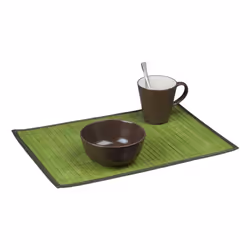 Relaxdays 4052025965310 set de table Rectangle Vert 6 pièce(s)