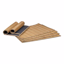 Relaxdays 4052025965334, Rectangle, Châtain clair, Monochromatique, Bambou, Polyester, 450 mm, 300 mm