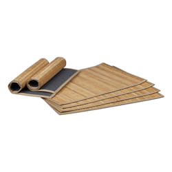 Relaxdays 4052025965334 set de table Rectangle Châtain clair 6 pièce(s)