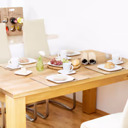Relaxdays 4052025965334 set de table Rectangle Châtain clair 6 pièce(s)