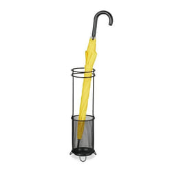 Porte-parapluie, h x d : env. 52,5 x 16 cm, métal, rangement rond pour ombrelles, design moderne, noir - Relaxdays