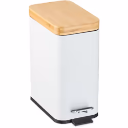 Cette poubelle rectangulaire est la solution parfaite pour jeter vos déchets de manière hygiénique dans la salle de bain ou p ...