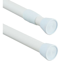 Relaxdays - Tringle à rideau extensible, 150 – 280 cm, barre de serrage, sans perçage, douche, fenêtre, blanc