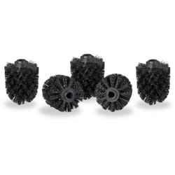 Relaxdays - Tête de rechange pour brosse wc lot de 5 orifice intérieur 12 mm Diamètre 7 cm, noir