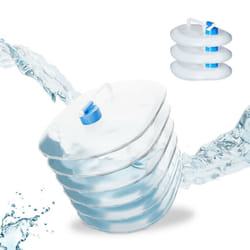 Relaxdays - Jerrycan pliable ovale lot de 4 pour camping, festival, jerricane, goût neutre, bidon à eau 15 l sans bpa