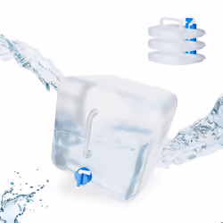 Relaxdays Jerrycan pliable carré lot de 4 camping festival vacances jerricane alimentaire bidon à eau 15 L sans BPA