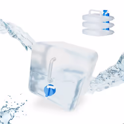Relaxdays Jerrycan pliable carré lot de 4 pour camping vacances jerricane alimentaire bidon à eau 10 L sans BPA