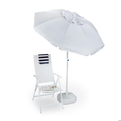 Relaxdays Parasol 200 x 200 cm UV 50+ Toile en polyester inclinable jardin balcon terrasse gris