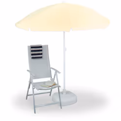 Ce parasol d'undiamètre de 180 cm séduit par son design classique et élégant à la fois. Ilfait bonne impression dans le jardi ...