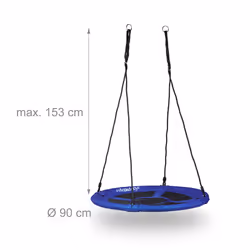 Relaxdays 4052025969417 balançoire pour bébé Extérieure Siège de balançoire pour bébé 1 siège(s) Noir, Bleu - Vue supplémentaire 4