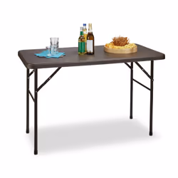 Relaxdays BASTIAN, Marron, Plastique, Acier, Forme rectangulaire, 4 pieds, Pieds en H, 1215 mm