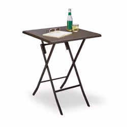 Relaxdays BASTIAN, Blanc, Plastique, Acier, Forme carrée, 4 pieds, Jambes en X, 615 mm