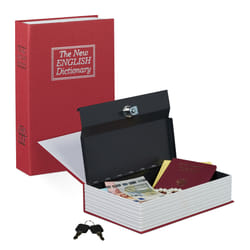 Relaxdays 4052025969691 Boîte de rangement Rectangulaire Carton, Plastique, Acier Rouge, Argent, Blanc