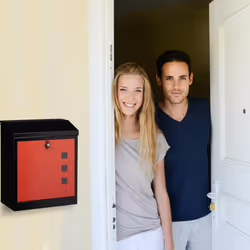 Boîte aux lettres murale grande xl pour paquet avec clapet sécurité avec clés HxlxP: 53 x 43,5 x 26 cm, noir-vert - Relaxdays